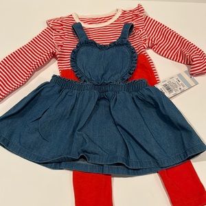 Valentine's Day 3 piece set (3-6 mo)